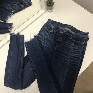 Abercrombie dark wash two toned jeans